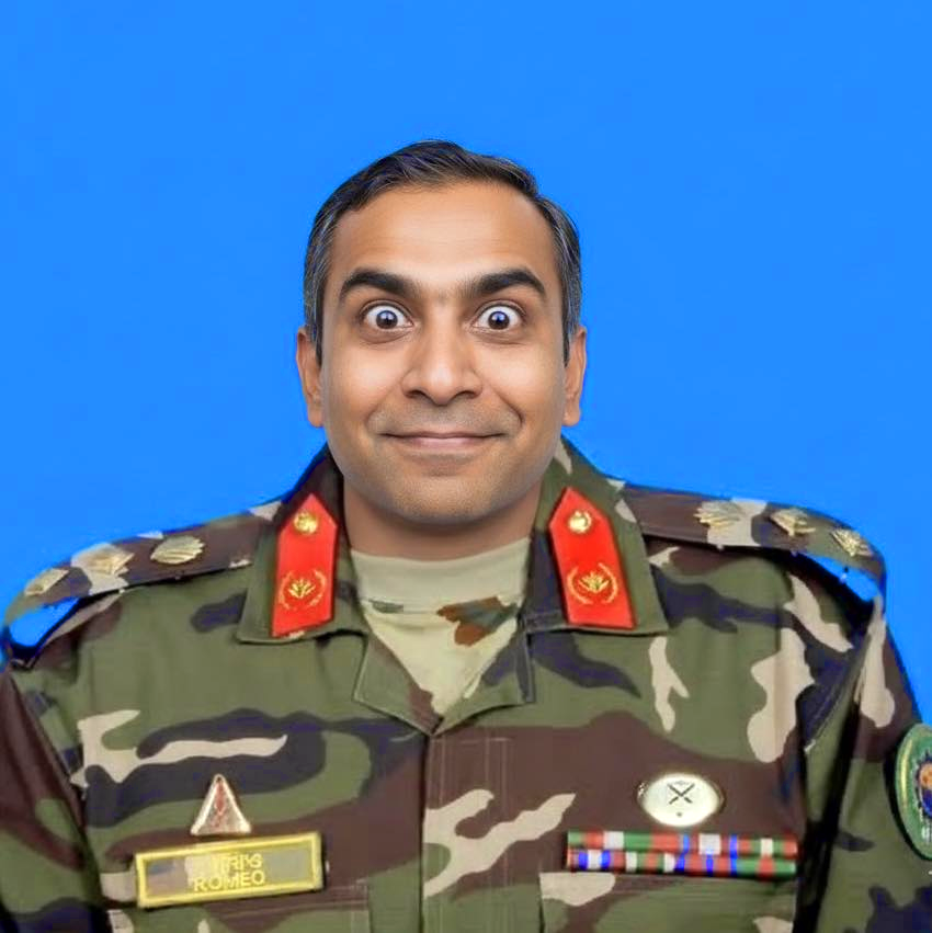 General Giggles: The Commander Who Can’t Stop Smiling