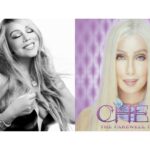 This combination of images shows “Here For It All” by Mariah Carey, left, and "The Farewell Tour" by Cher. (Gamma/Warner Records via AP)